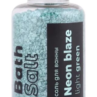 Соль для ванны в баночке с шиммером Neon blaze Light green (500 г)