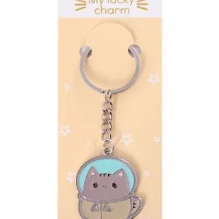 Брелок My lucky charm Котик-космонавт (металл)