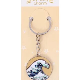 Брелок My lucky charm Кацусика Хокусай Большая волна (металл)