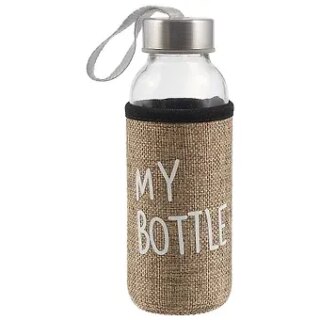 Бутылка в чехле джут My bottle/Май ботл (стекло) (300мл)
