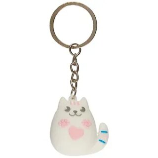 Брелок Котик круглый Meow & Kisses (ПВХ) (3,5 см) (12-Benjia-MK-258)