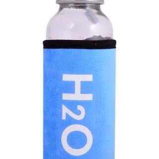 Бутылка в чехле велюр H2O (стекло) (300мл) (12-7599-R300-251)