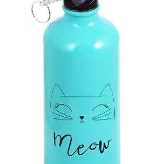 Бутылка с карабином Котик Meow (металл) (600мл) (12-16107-A600-A1)