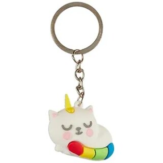 Брелок Котик-единорог Dreams & Kisses (ПВХ) (3,5 см) (12-Benjia-DK-256)