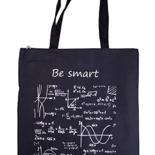 Сумка-шоппер на молнии Формулы Be smart черная, 37см.*38см.