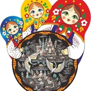Сувенир, АКМ, Магнит круглый Палех.Русский север 6*7см, смола