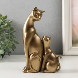 Полистоун набор кошка с котенком 15,5 см 9,3 см (набор 2 шт)
