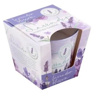 Ароматизированная свеча в стакане Лаванда и мята (Lavender and mint) (115гр) (подарочная упаковка)
