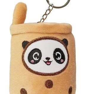 Брелок Панда Bubble tea (текстиль) (10см) в ассортименте