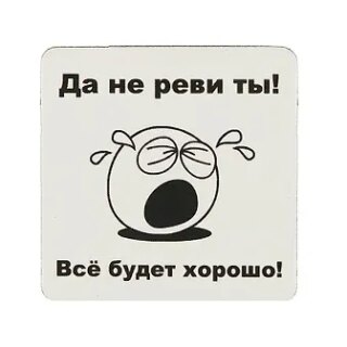 Сувенир МАГНИТИК Магнит 6,5*6,5см "Приколы": "Да не реви ты..."