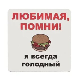 Сувенир МАГНИТИК Магнит 6,5*6,5см "Приколы": "Любимая, помни..."