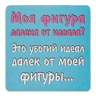 Сувенир МАГНИТИК Магнит 6,5*6,5см "Приколы": "Моя фигура далека от идеала..."