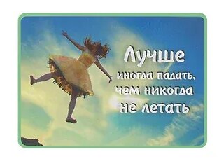 Сувенир МАГНИТИК Магнит 9,5*6,5см "Афоризмы":"Лучше иногда падать..."