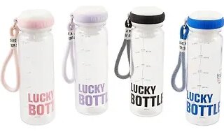 Бутылка с карабином Lucky bottle (пластик) (610мл) (12-7306-202405-B1)