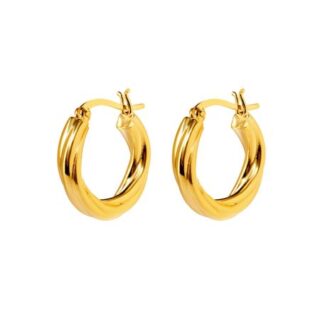 PLAIN STUDIO Серьги Gold Thin Twisted Earrings