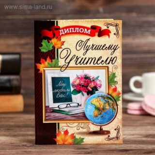 Диплом «Лучшего учителя», 11 х 16 см