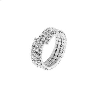 BLING BLING Кольцо Radiant Bond Ring - Silver Crystal