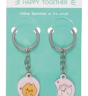 Брелоки парные Happy Together Kawaii Котики (акрил) (2 шт) (12-15521-P5)