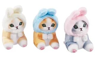 Брелок Kawaii Котик-Кролик Кигуруми (текстиль) (12см) (12-0880B-202405-T1)
