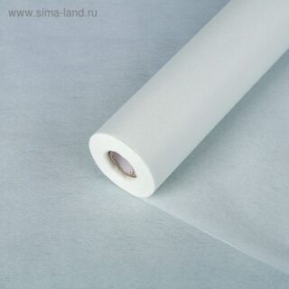 Фетр для декора и флористики, однотонный, белый, двусторонний, рулон 1 шт., 50 см × 15 м