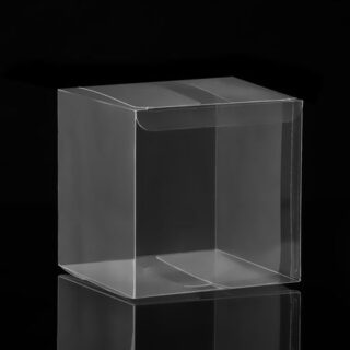 Складная прозрачная коробка из PVC, для упаковки подарков, матовая 11×11×11 см