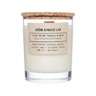 Ароматическая свеча Arome & Magie Lab Scent NO4 Tobacco & Mint (Табак & Мята), 200 г