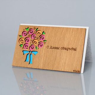 Открытка Shense «букет роз»