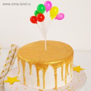Топпер для торта «Шарики», 17×8×4.5 см, МИКС